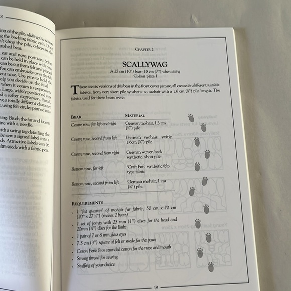 NWT Jenny Bradford’s Designs for Teddy Bears 1996 BOOK Patterns Make Yourself 🧸 - Picture 8 of 17